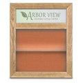 United Visual Products Outdoor Enclosed Combo Board, 42"x32", Bronze Frame/Blue & Blue Spruce UVCB4232ODBZ-BLUE-BLSPRU